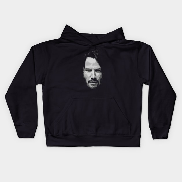 Keanu Reeves Kids Hoodie by raidrival